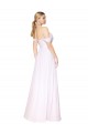 Inexpensive Off the Shoulder Long Full Length Chiffon Prom Dress UK