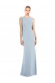 Inexpensive Draped Backless Crepe Prom Dress with Pockets UK