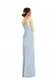 Inexpensive Asymmetrical Off the Shoulder Cuff Trumpet Crepe Prom Dress With Front Slit UK