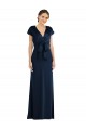 Inexpensive Soft Bow Blouson Bodice Trumpet Crepe Prom Dress UK