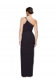 Inexpensive Long Floor Length Crepe Prom Dress with Side Split and One Strap UK